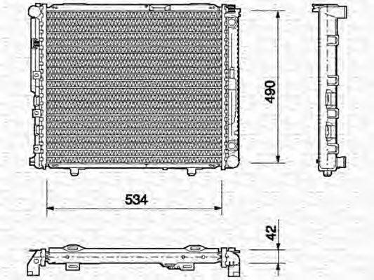 MAGNETI MARELLI 350213691000 Радиатор, охлаждение двигателя