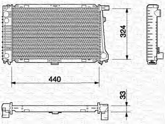 MAGNETI MARELLI 350213695000 Радиатор, охлаждение двигателя