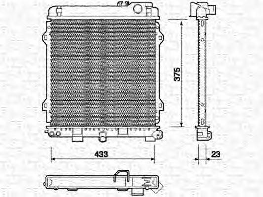 MAGNETI MARELLI 350213701000 Радиатор, охлаждение двигателя