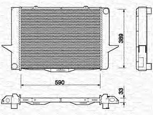 MAGNETI MARELLI 350213713000 Радиатор, охлаждение двигателя