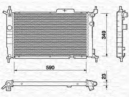 MAGNETI MARELLI 350213729000 Радиатор, охлаждение двигателя
