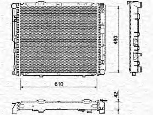 MAGNETI MARELLI 350213744000 Радиатор, охлаждение двигателя