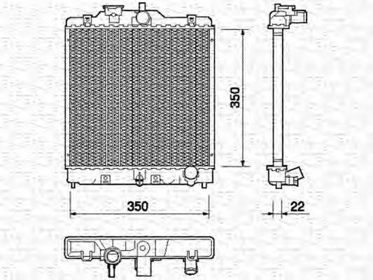 MAGNETI MARELLI 350213749000 Радиатор, охлаждение двигателя