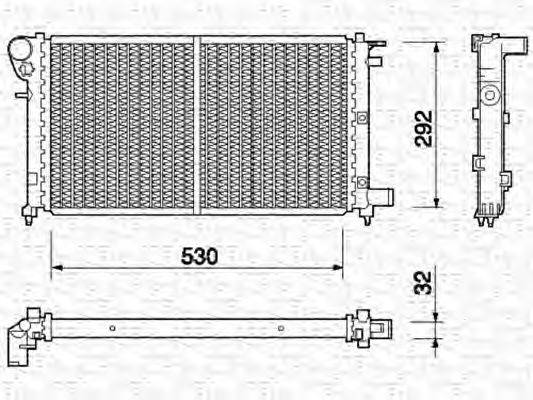 MAGNETI MARELLI 350213756000 Радиатор, охлаждение двигателя