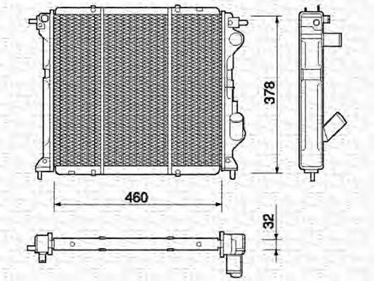 MAGNETI MARELLI 350213758000 Радиатор, охлаждение двигателя