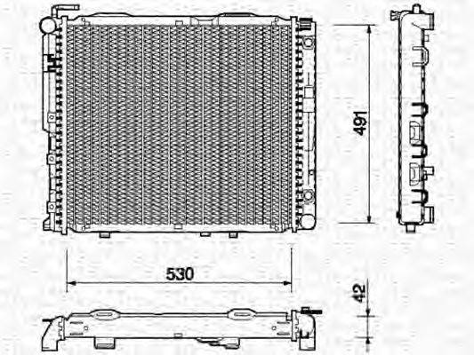 MAGNETI MARELLI 350213763000 Радиатор, охлаждение двигателя