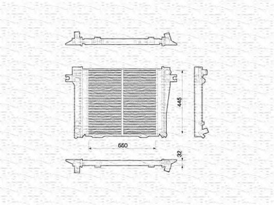 MAGNETI MARELLI 350213771000 Радиатор, охлаждение двигателя