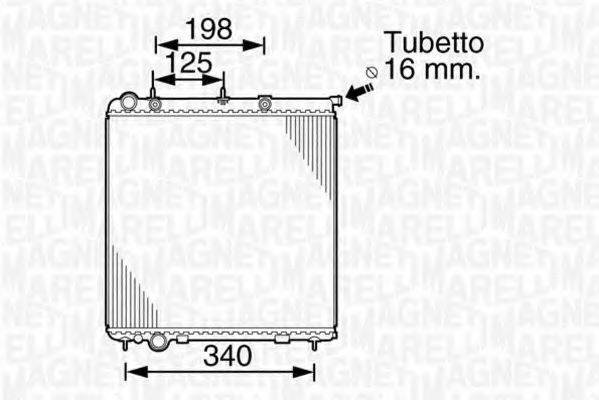 MAGNETI MARELLI 350213821000 Радиатор, охлаждение двигателя