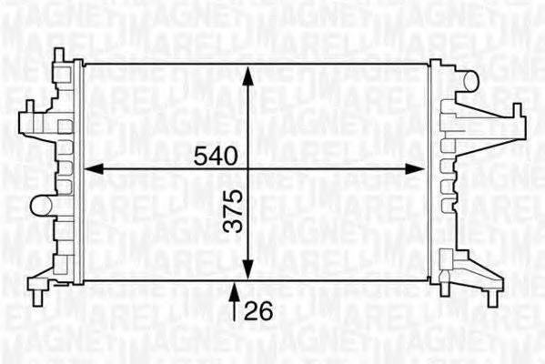 MAGNETI MARELLI 350213830000 Радиатор, охлаждение двигателя