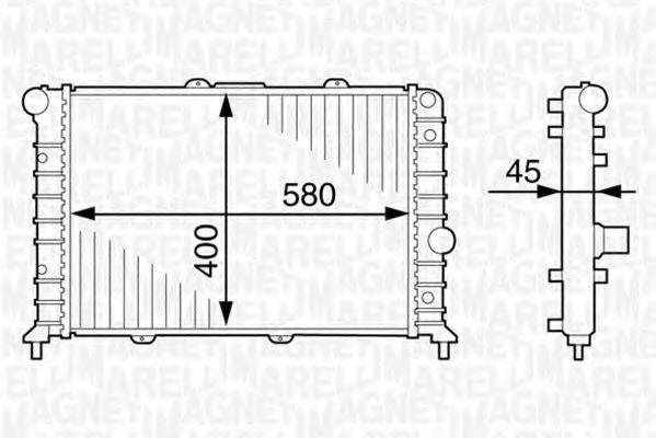 MAGNETI MARELLI 350213897000 Радиатор, охлаждение двигателя