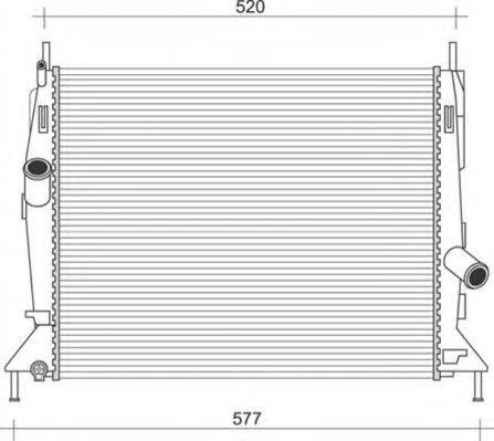 MAGNETI MARELLI 350213921000 Радиатор, охлаждение двигателя