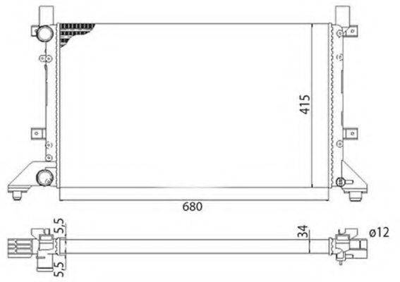 MAGNETI MARELLI 350213521003 Радиатор, охлаждение двигателя