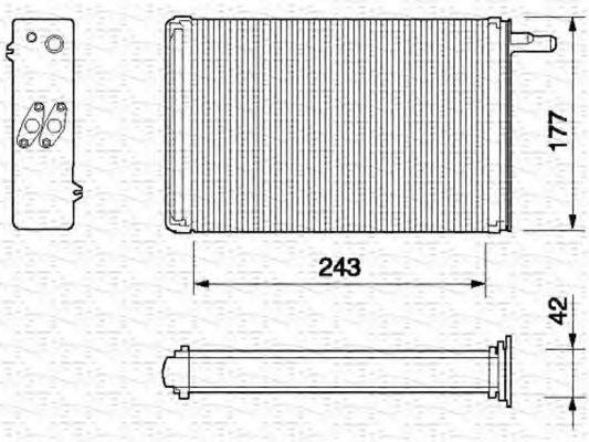 MAGNETI MARELLI 350218056000 Теплообменник, отопление салона