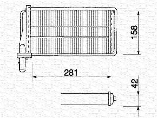 MAGNETI MARELLI 350218061000 Теплообменник, отопление салона