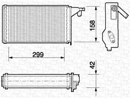 MAGNETI MARELLI 350218062000 Теплообменник, отопление салона