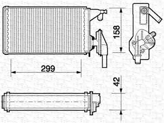 MAGNETI MARELLI 350218063000 Теплообменник, отопление салона