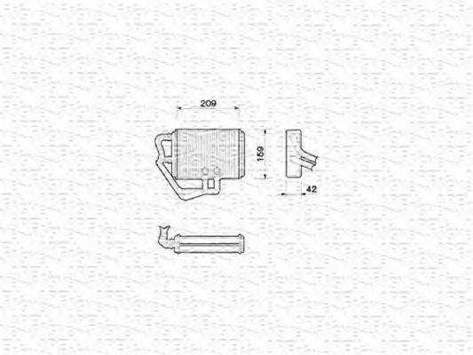 MAGNETI MARELLI 350218065000 Теплообменник, отопление салона