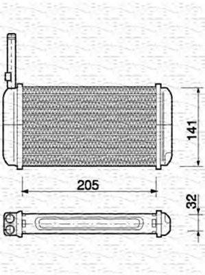 MAGNETI MARELLI 350218156000 Теплообменник, отопление салона