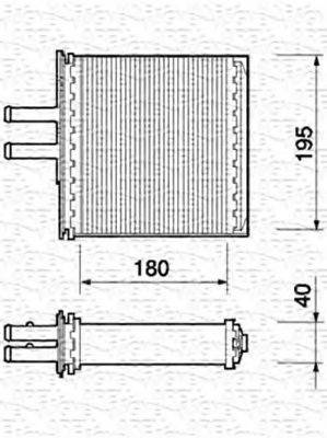 MAGNETI MARELLI 350218160000 Теплообменник, отопление салона