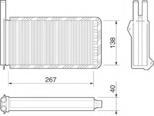 MAGNETI MARELLI 350218209000 Теплообменник, отопление салона