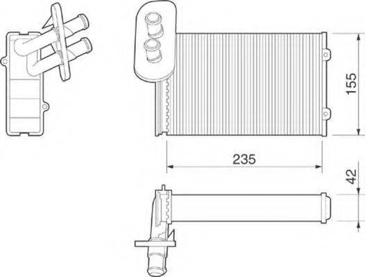 MAGNETI MARELLI 350218211000 Теплообменник, отопление салона