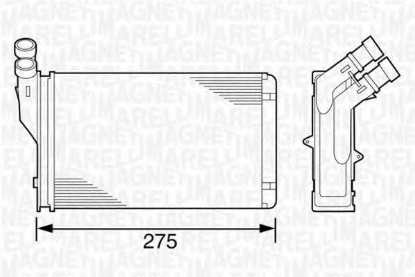 MAGNETI MARELLI 350218221000 Теплообменник, отопление салона