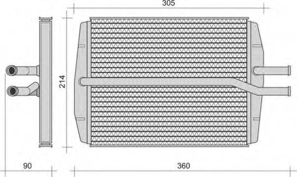 MAGNETI MARELLI 350218256000 Теплообменник, отопление салона