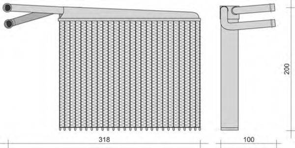 MAGNETI MARELLI 350218287000 Теплообменник, отопление салона