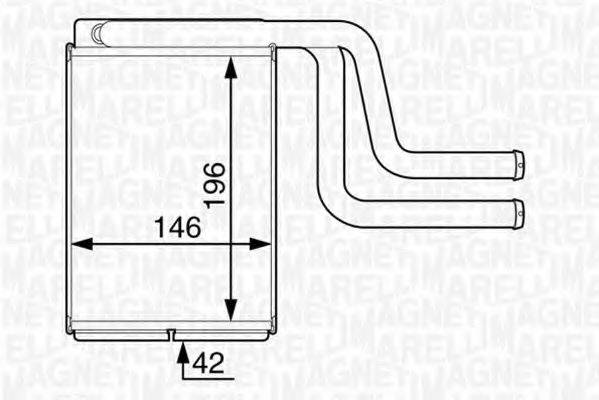 MAGNETI MARELLI 350218310000 Теплообменник, отопление салона