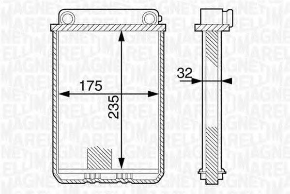 MAGNETI MARELLI 350218311000 Теплообменник, отопление салона