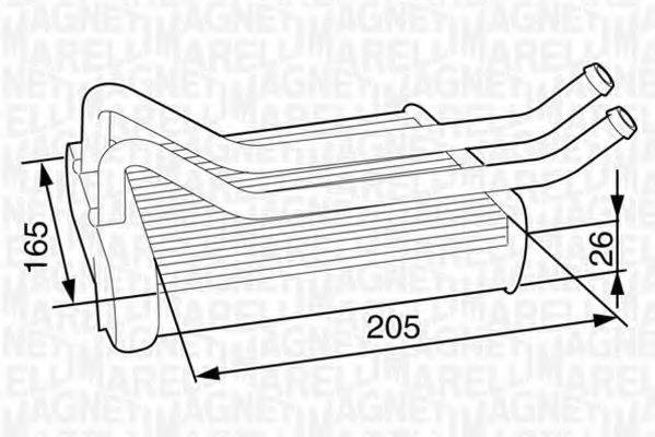 MAGNETI MARELLI 350218315000 Теплообменник, отопление салона