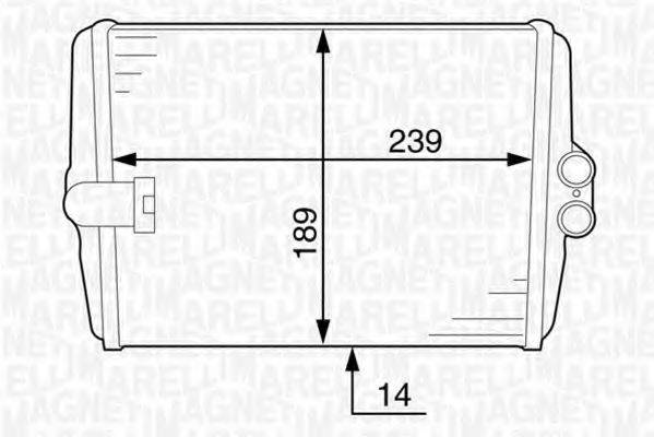 MAGNETI MARELLI 350218316000 Теплообменник, отопление салона