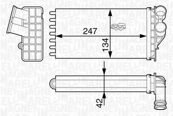 MAGNETI MARELLI 350218318000 Теплообменник, отопление салона