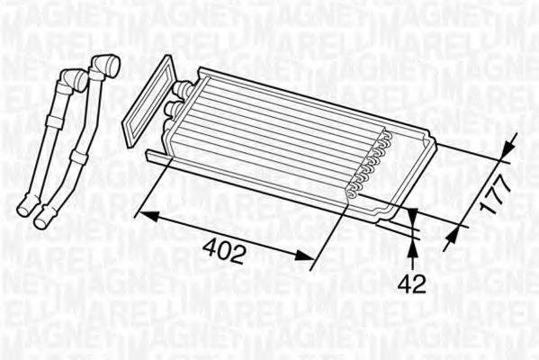 MAGNETI MARELLI 350218325000 Теплообменник, отопление салона