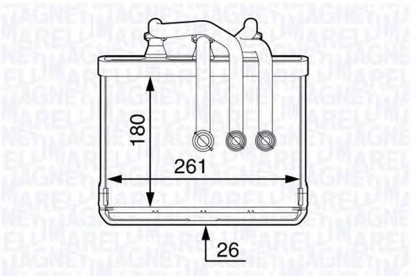 MAGNETI MARELLI 350218334000 Теплообменник, отопление салона