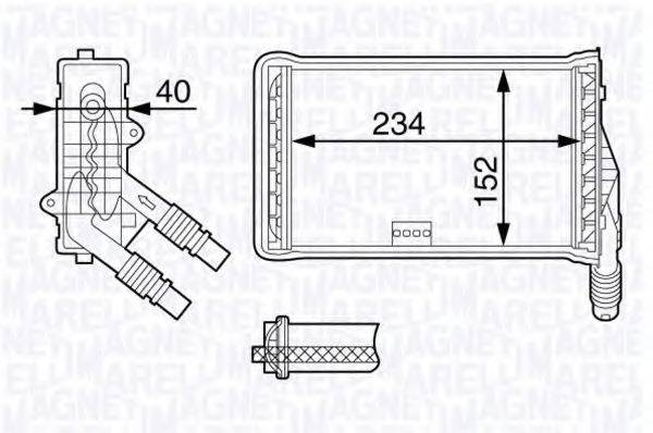 MAGNETI MARELLI 350218337000 Теплообменник, отопление салона