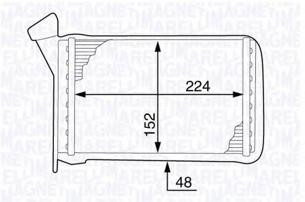 MAGNETI MARELLI 350218343000 Теплообменник, отопление салона