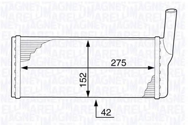 MAGNETI MARELLI 350218344000 Теплообменник, отопление салона