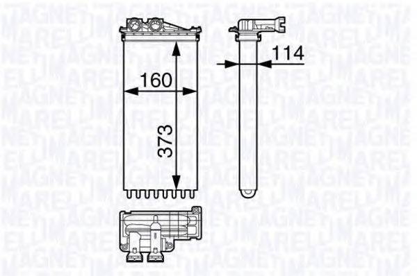 MAGNETI MARELLI 350218351000 Теплообменник, отопление салона