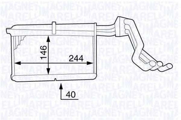 MAGNETI MARELLI 350218353000 Теплообменник, отопление салона