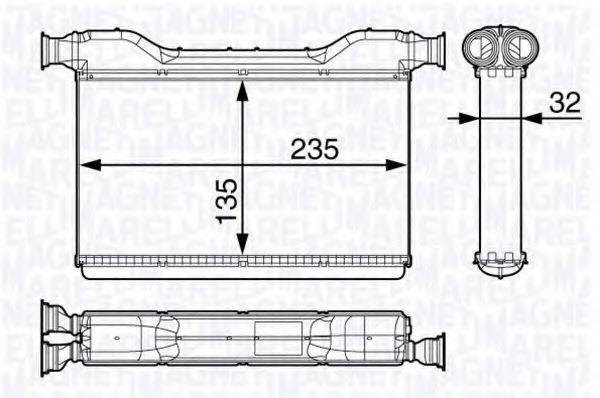 MAGNETI MARELLI 350218354000 Теплообменник, отопление салона