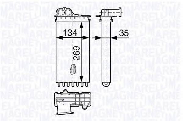 MAGNETI MARELLI 350218359000 Теплообменник, отопление салона