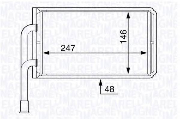 MAGNETI MARELLI 350218361000 Теплообменник, отопление салона