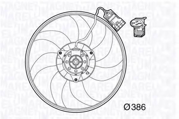 MAGNETI MARELLI 069422569010 Вентилятор, охлаждение двигателя