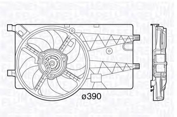 MAGNETI MARELLI 069422574010 Вентилятор, охлаждение двигателя