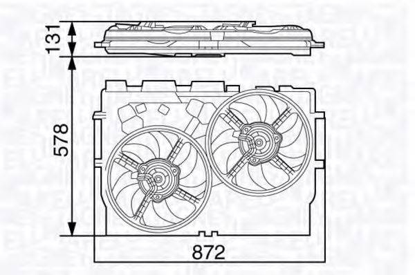 MAGNETI MARELLI 069422583010 Вентилятор, охлаждение двигателя