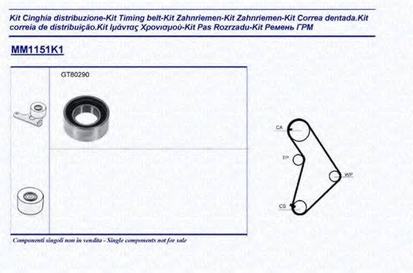 MAGNETI MARELLI 341311511101 Комплект ремня ГРМ