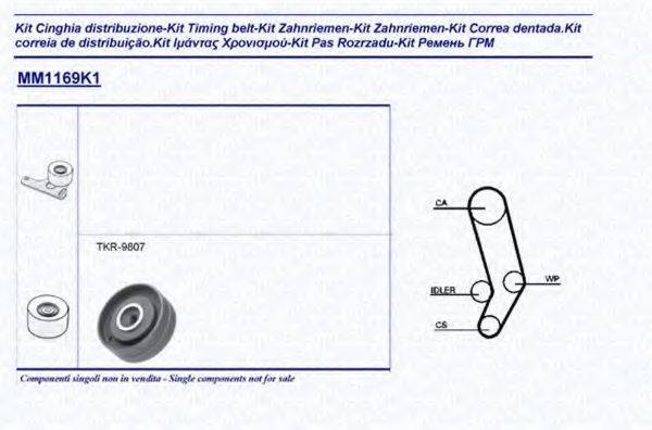 MAGNETI MARELLI 341311691101 Комплект ремня ГРМ