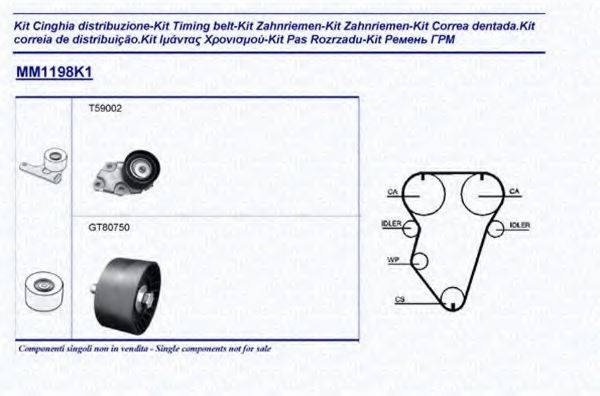 MAGNETI MARELLI 341311981101 Комплект ремня ГРМ