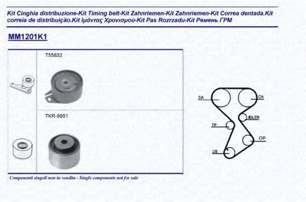 MAGNETI MARELLI 341312011101 Комплект ремня ГРМ